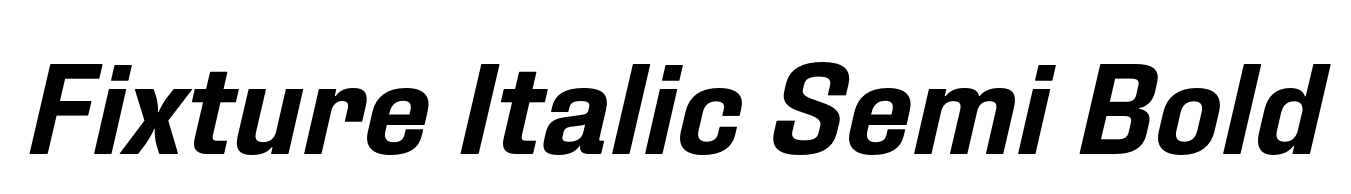 Fixture Italic Semi Bold